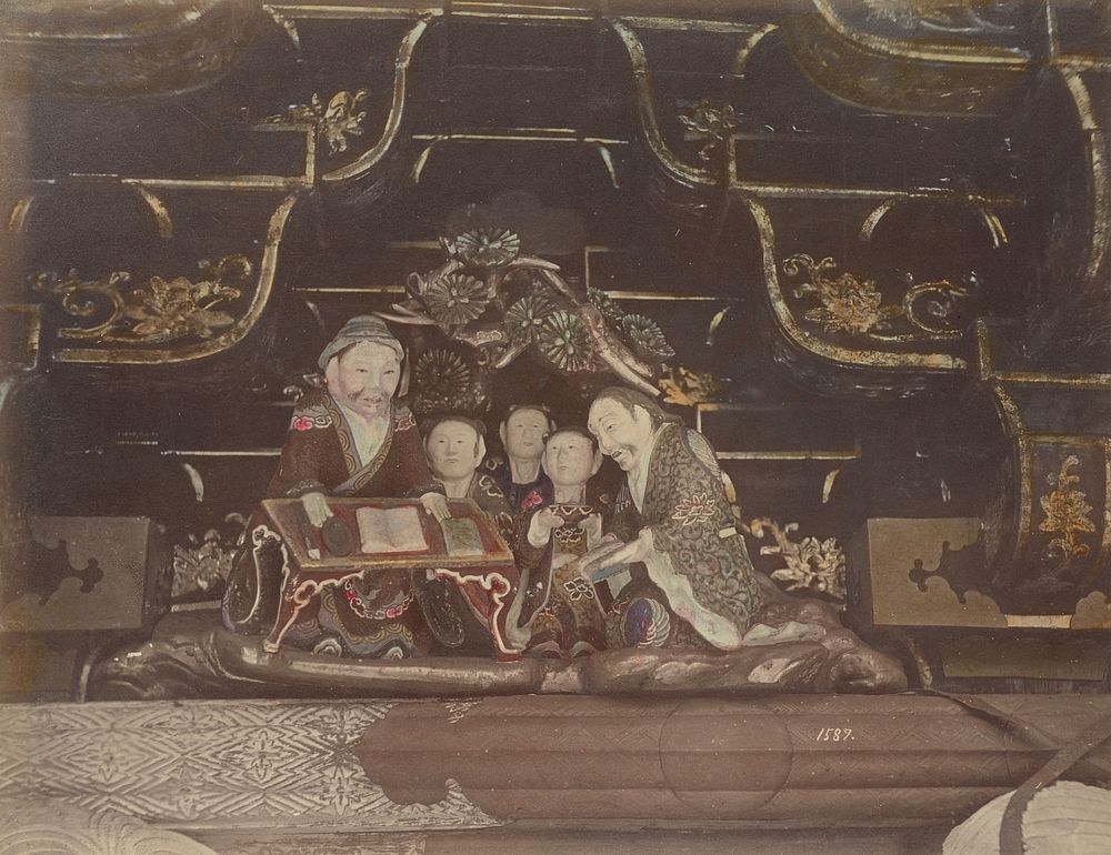 Carving Images, in the Top of the Great Gate, at Nikko by Kusakabe Kimbei
