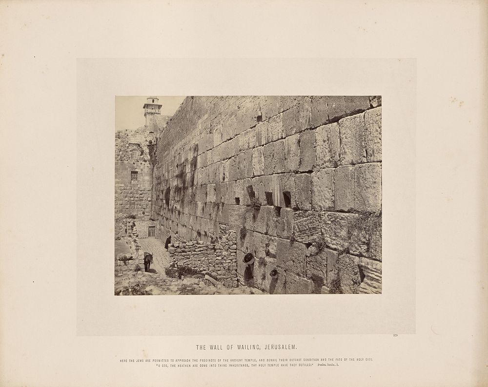 The Wall of Wailing, Jerusalem by Francis Frith