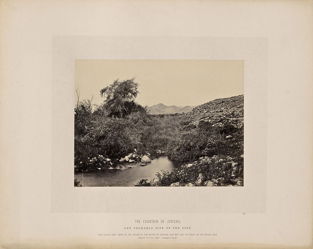 The Fountain of Jericho, and Probable Site of the City by Francis Frith