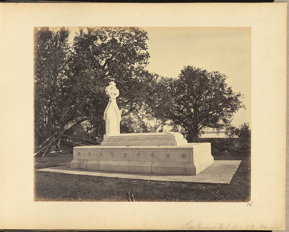 Lady Canning's Tomb, from North East - Barrackpore by John Edward Saché