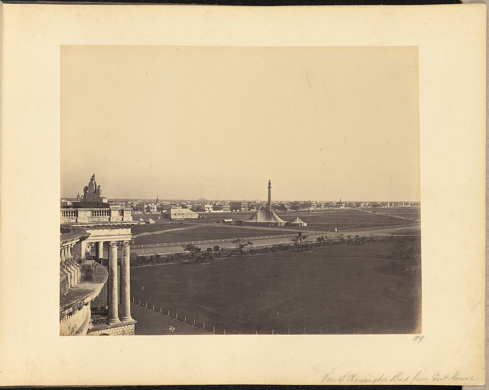 View of Chowringhee Road from Government House by John Edward Saché