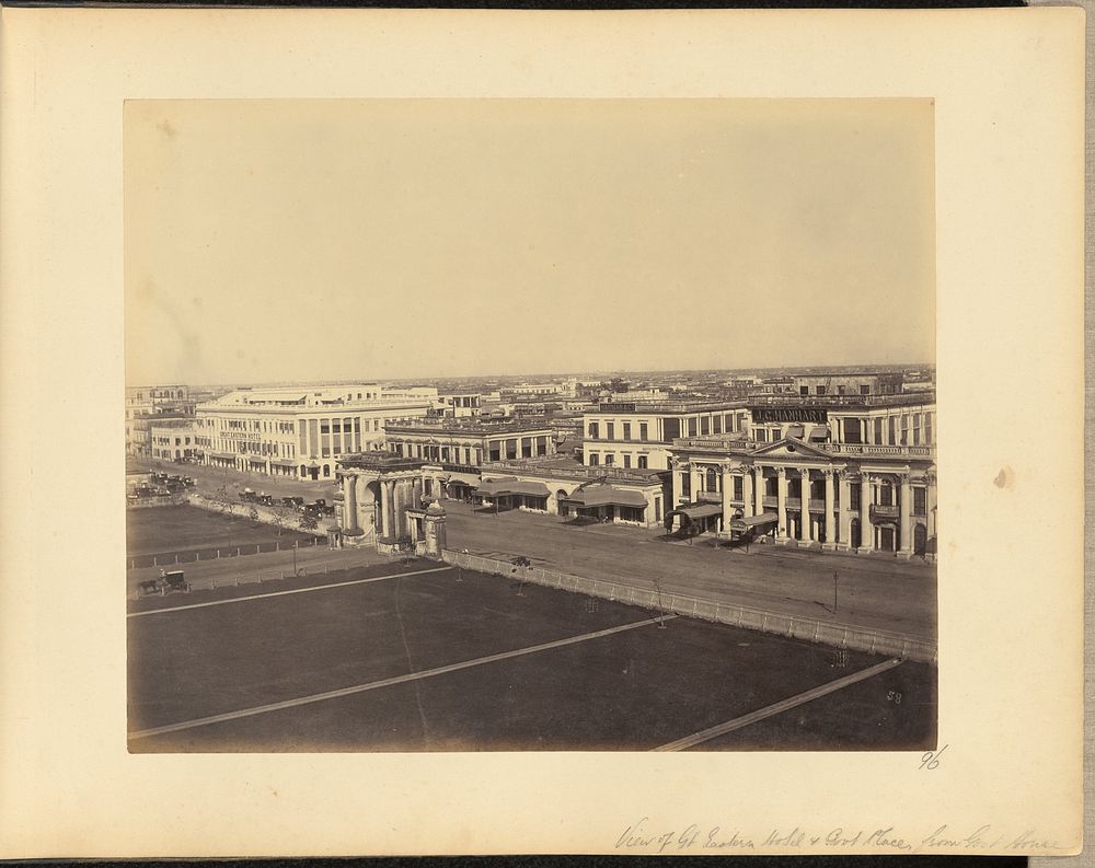 View of Great Eastern Hotel and Government Place, from Government House by John Edward Saché