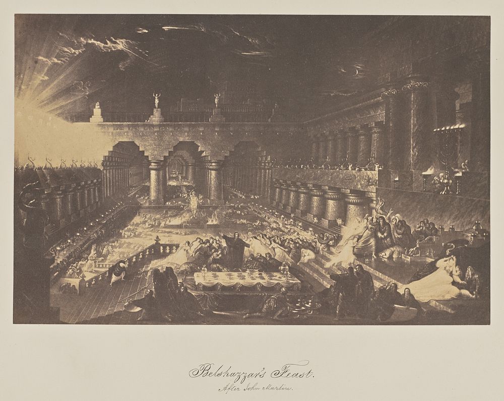 Belshazzar's Feast. After John Martin. by Joseph Hogarth