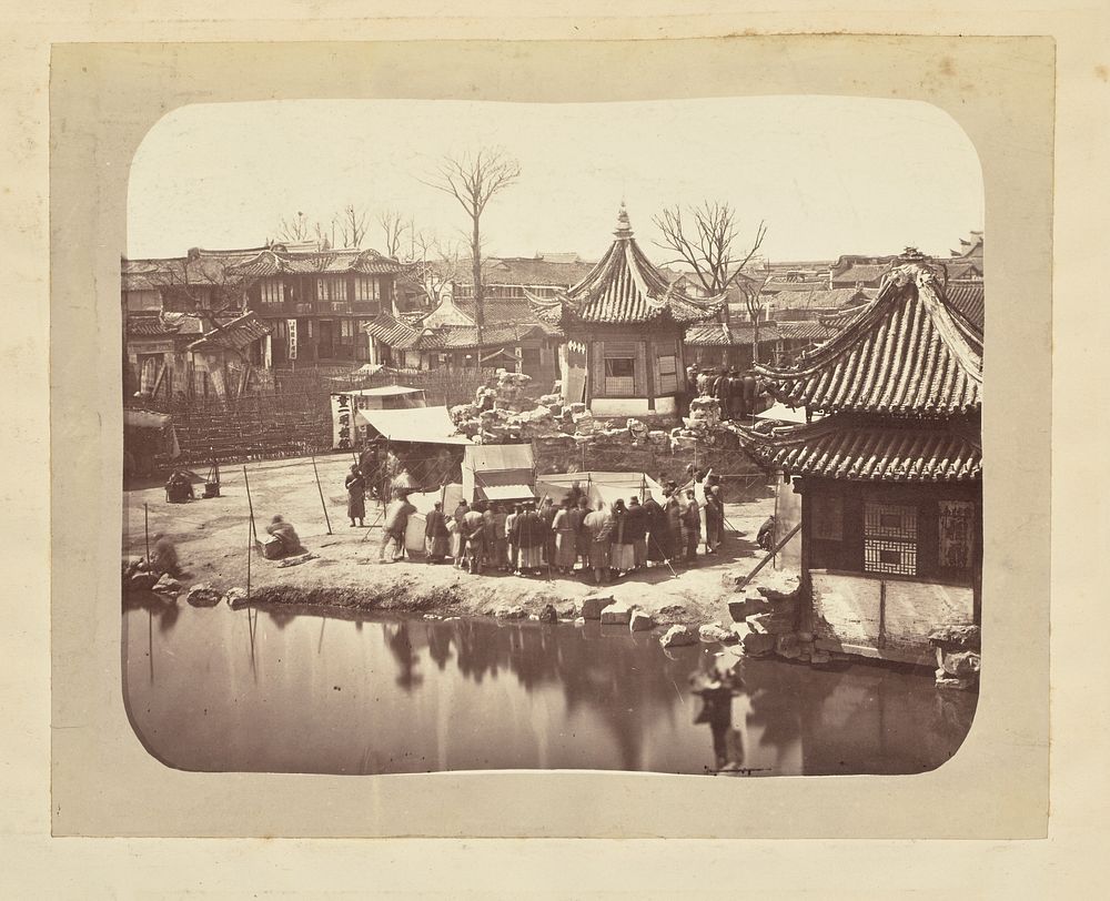 View of a Chinese quarter in Shanghai by William Saunders