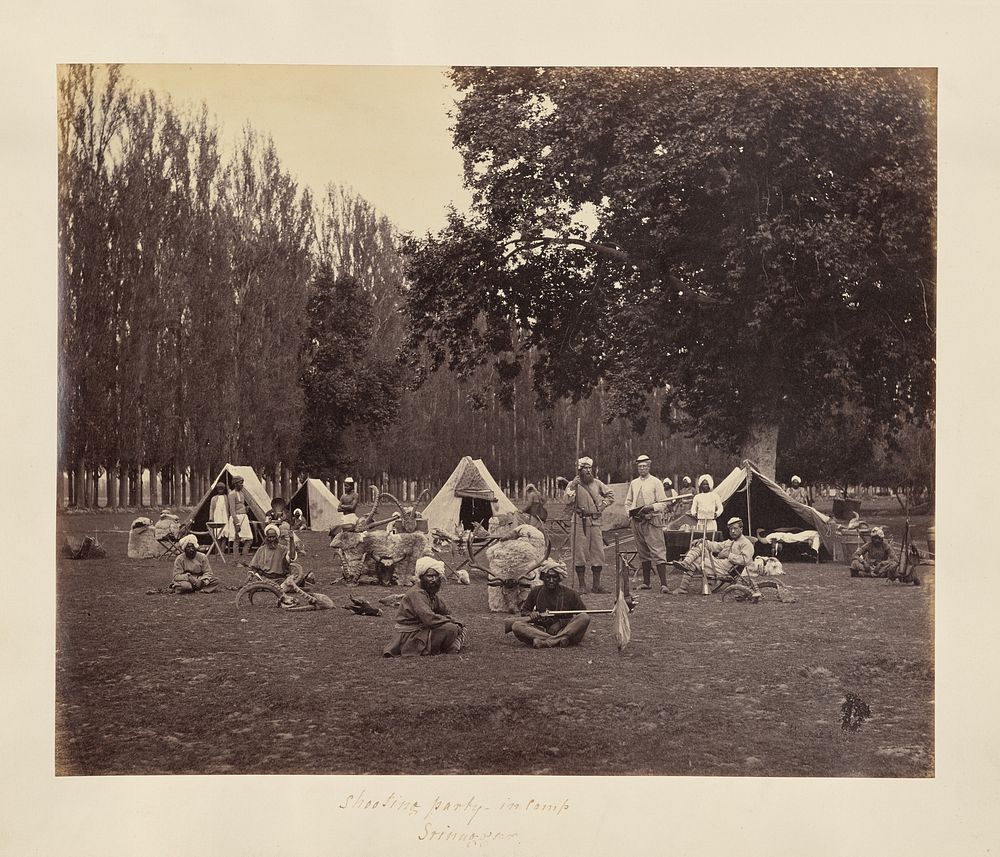 Srinuggur; A Shooting Party in Camp by Samuel Bourne