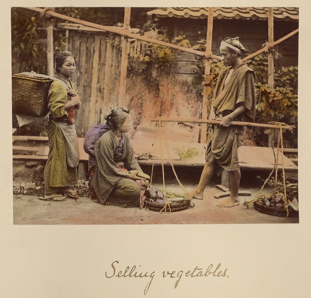 Selling vegetables by Shinichi Suzuki