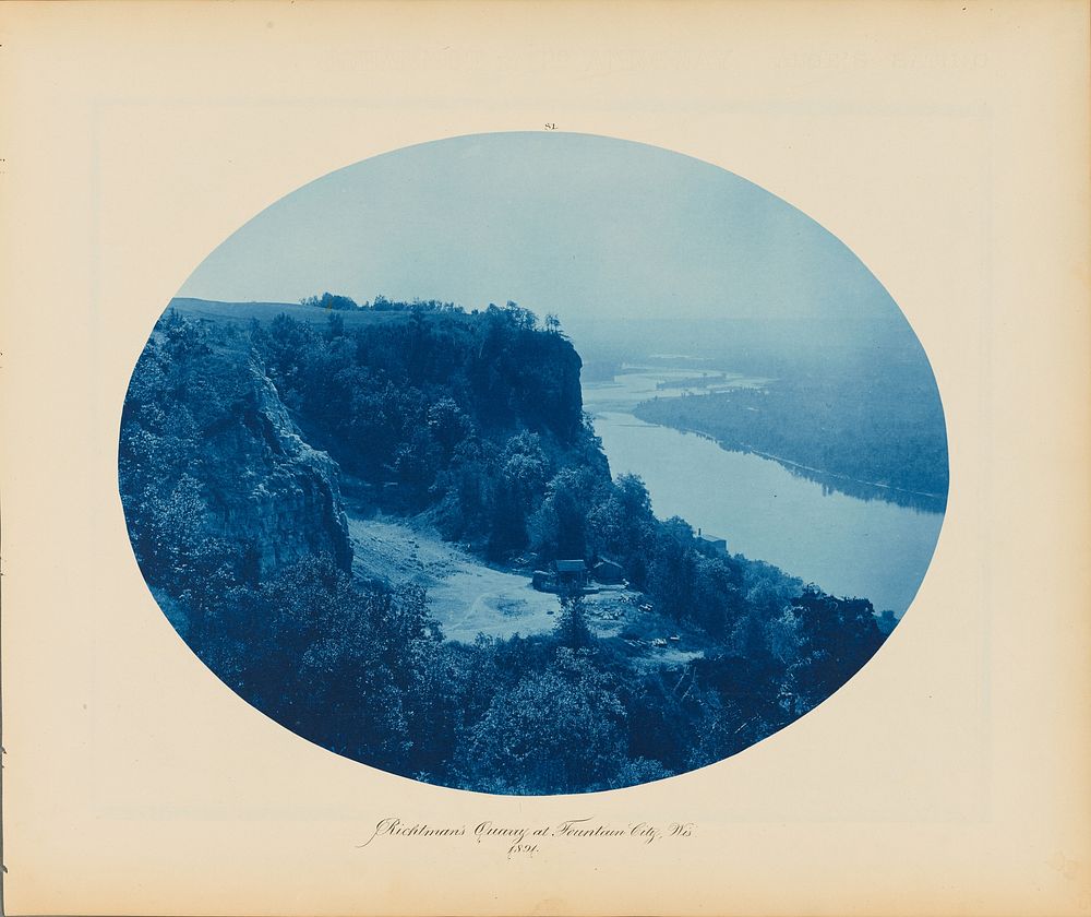 Richtman's Quarry at Fountain City, Wisconsin by Henry P Bosse