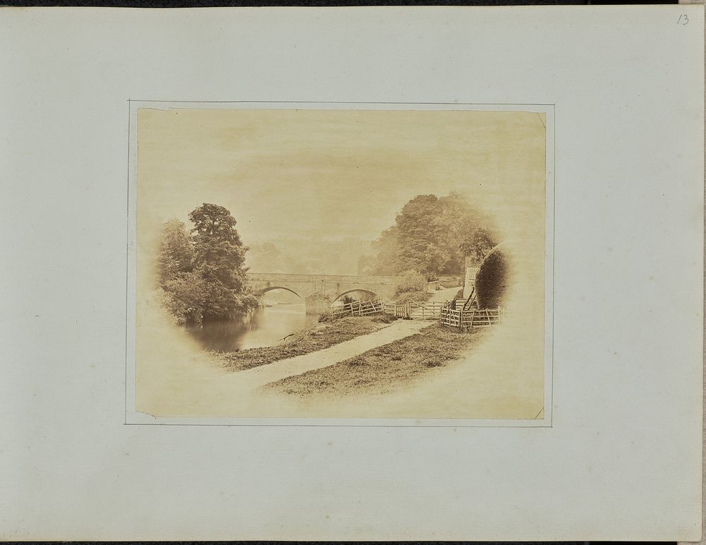 Landscape with bridge and river