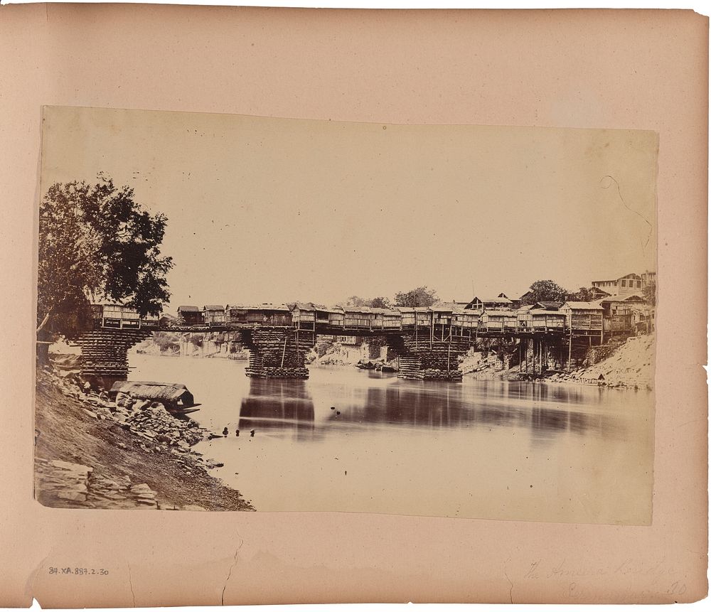 The 2nd or Ameera Bridge - Srinugur by Capt Melville Clarke