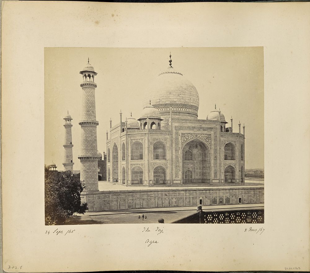 Agra; The Taj, from the Corner of the Quadrangle by Samuel Bourne