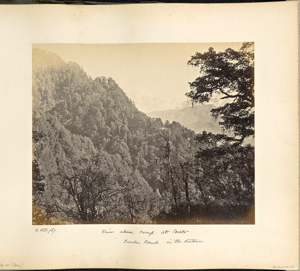 Bunderpoonch, a peep from the heights above Agora by Samuel Bourne