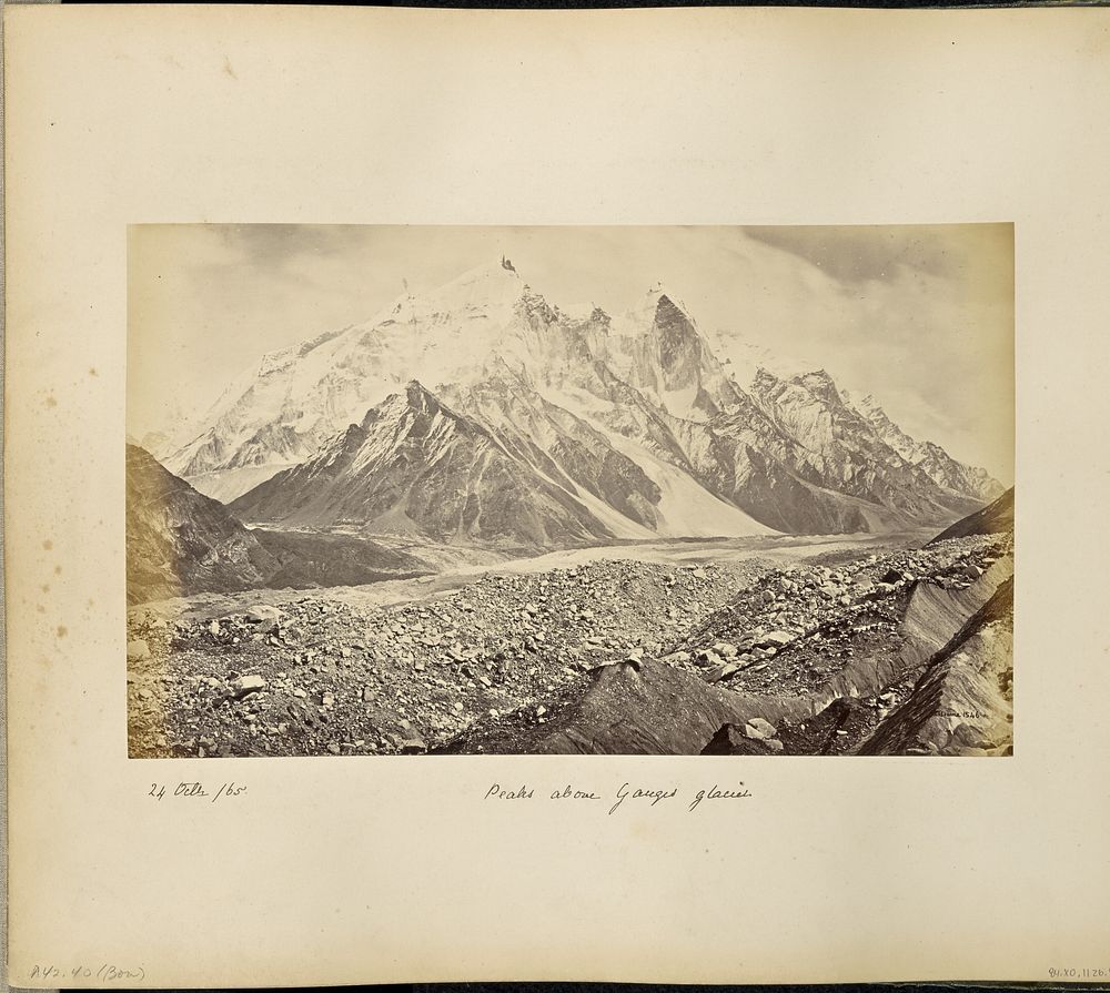 Range of Snowy Peaks above the Gangootri Glacier by Samuel Bourne