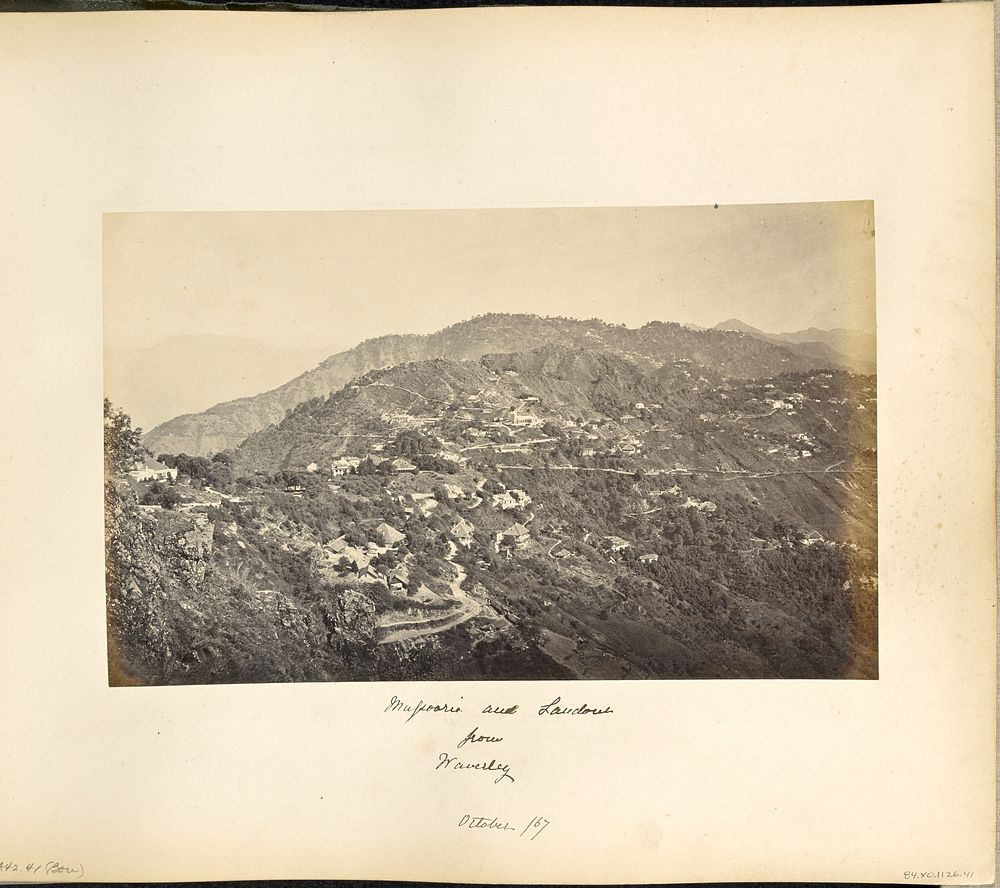 Panoramic View of Mussoorie and Landour, from Waverly Hill, with part of the Snowy Range by Samuel Bourne