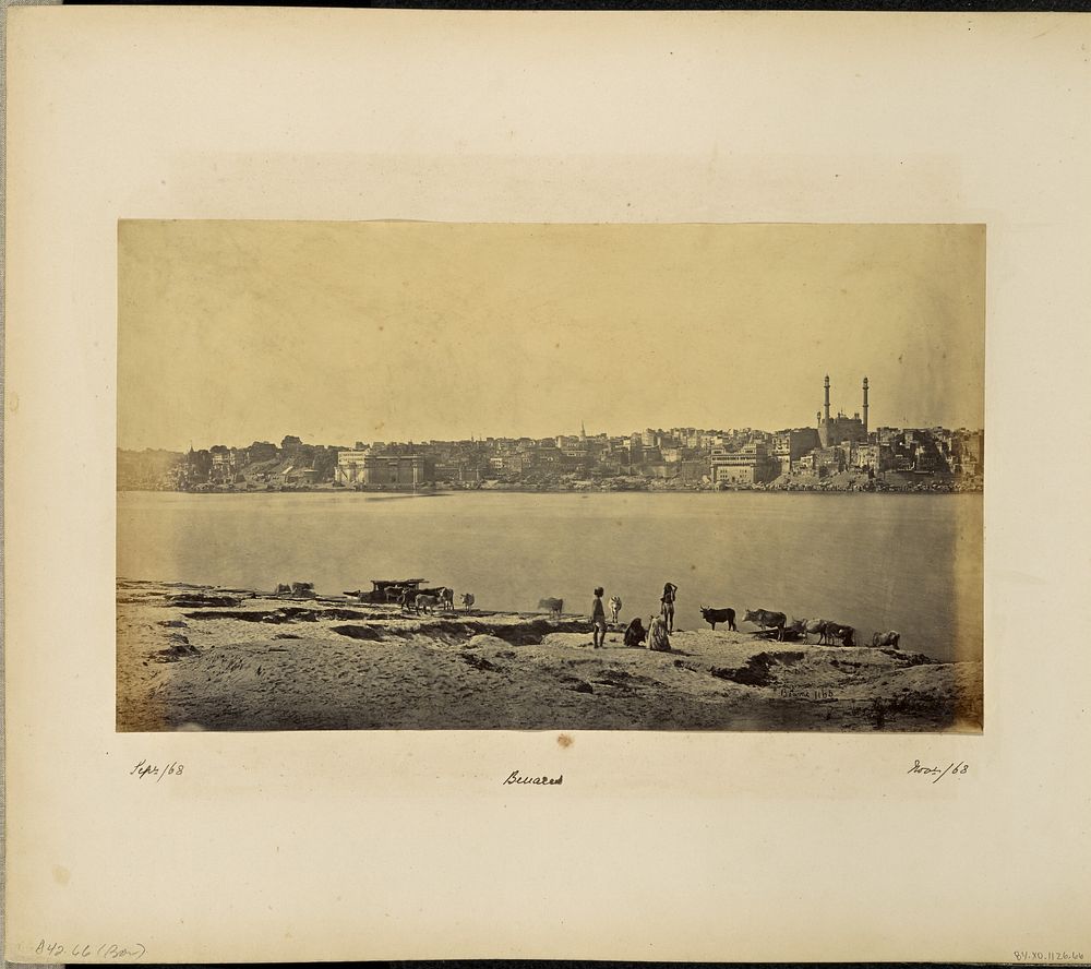 Benares; General View from the opposite bank of the Ganges by Samuel Bourne