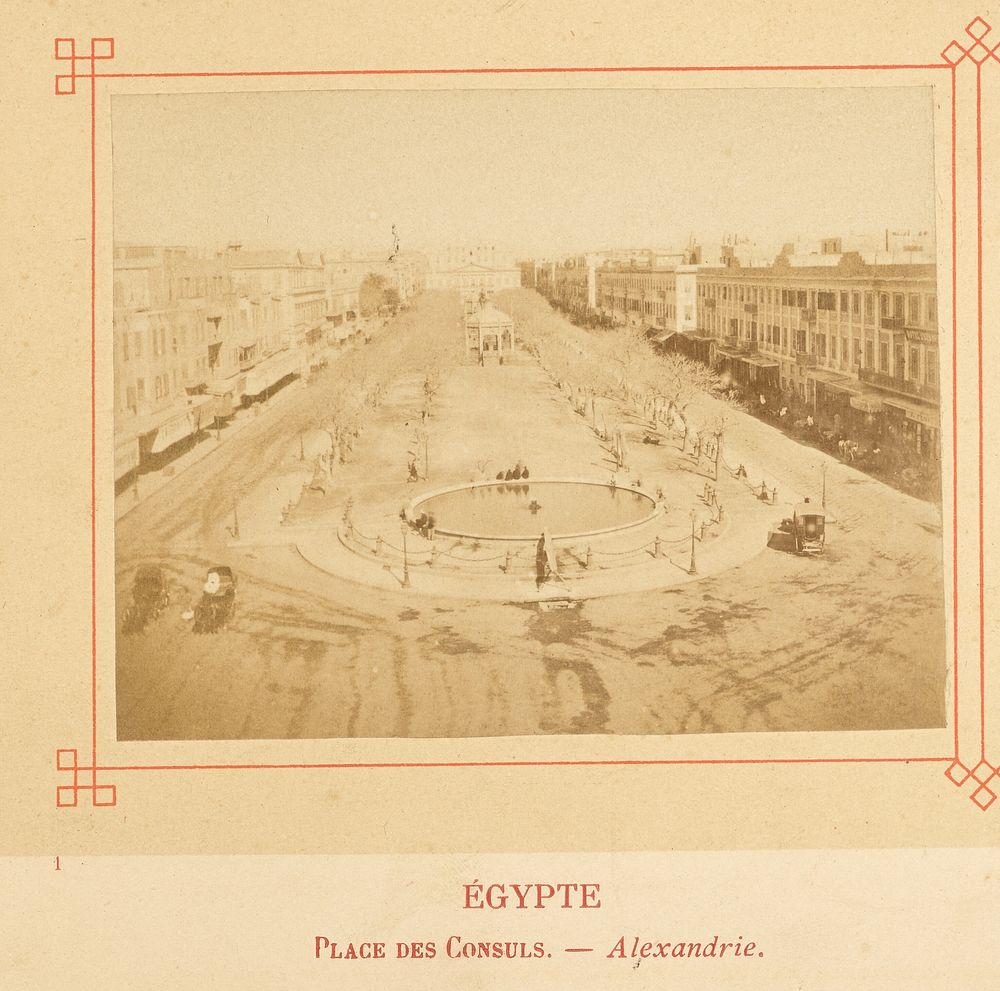 Place des Consuls. - Alexandrie. by Félix Bonfils
