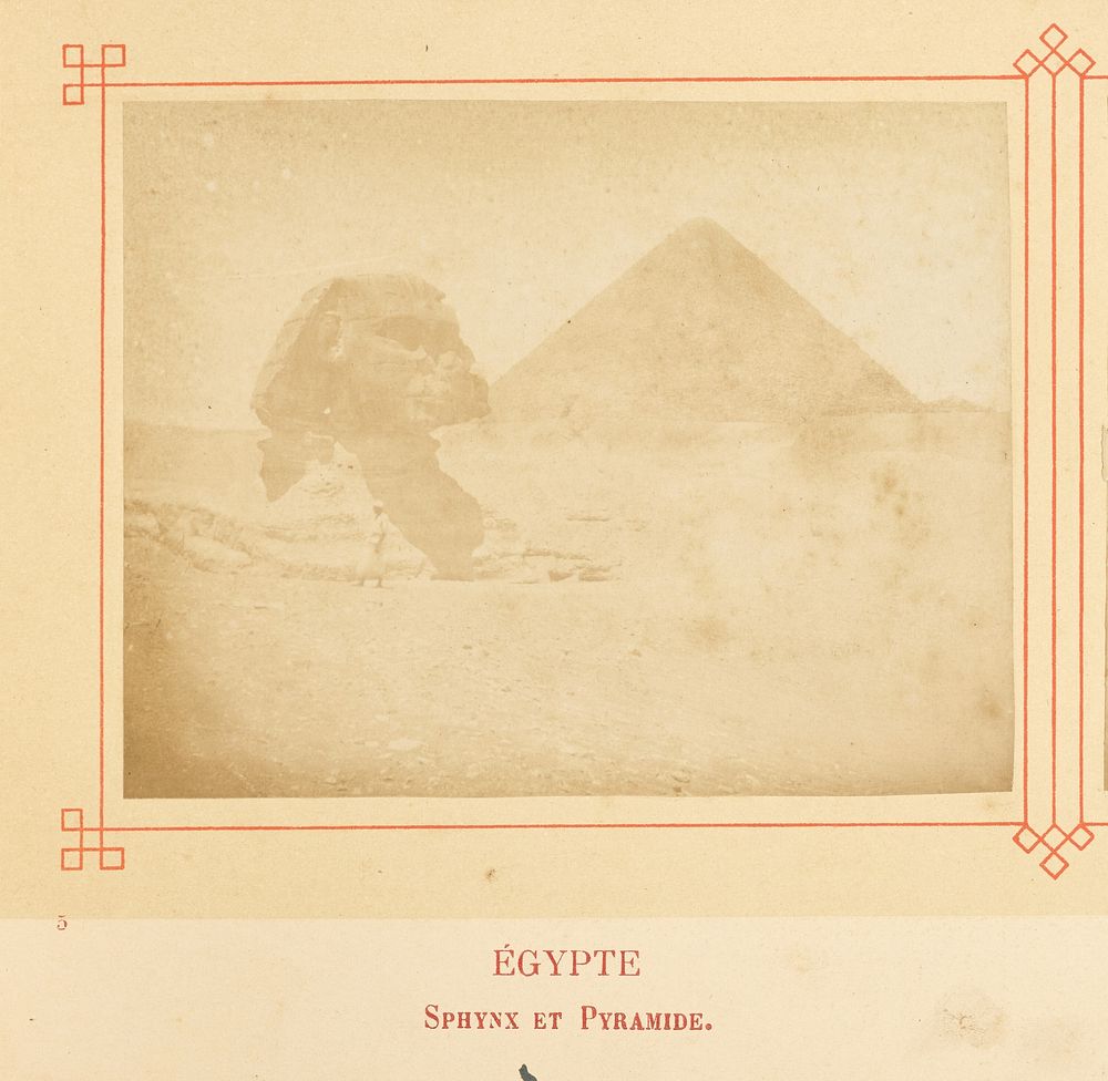 Sphinx et Pyramide. by Félix Bonfils