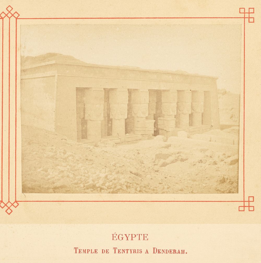 Temple de Tentyris à Denderah. by Félix Bonfils