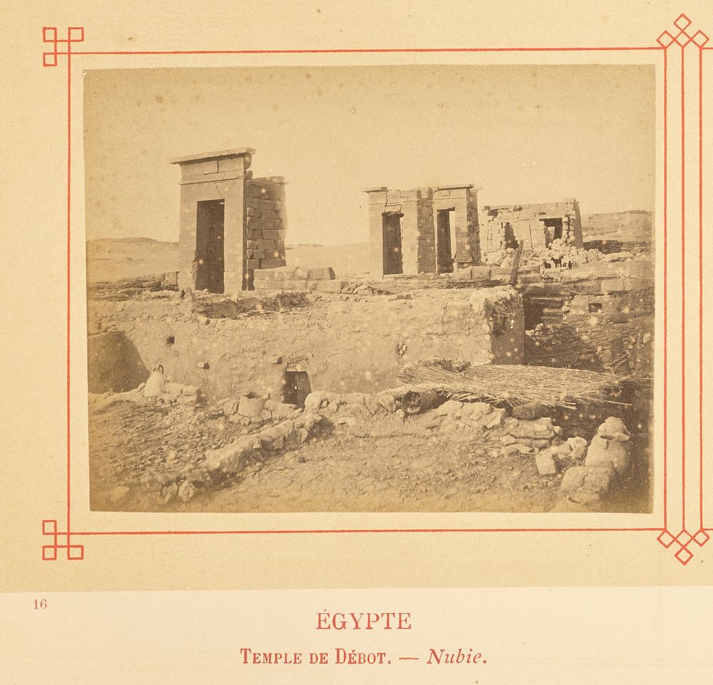 Temple de Débot. - Nubie. by Félix Bonfils