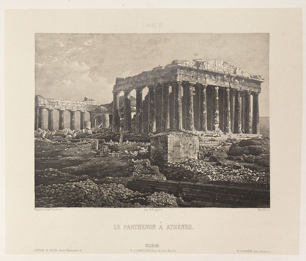 Grèce. Le Parthenon à Athèns by Nöel Marie Paymal Lerebours
