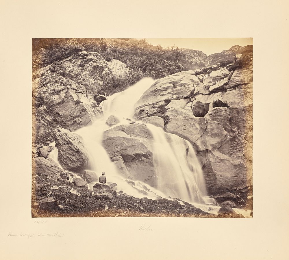 Small Waterfall above Prini, Kulu by Samuel Bourne