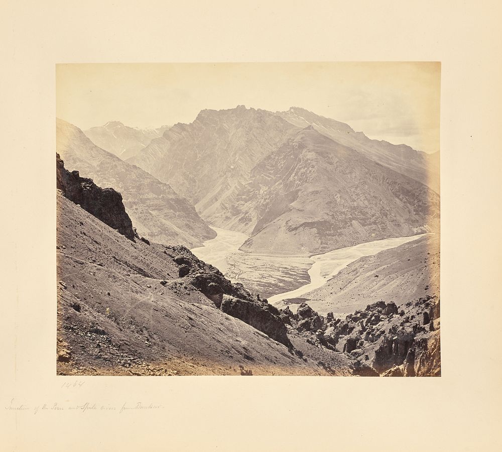 The Junction of the Peen and Spiti Rivers, from Dunkar by Samuel Bourne