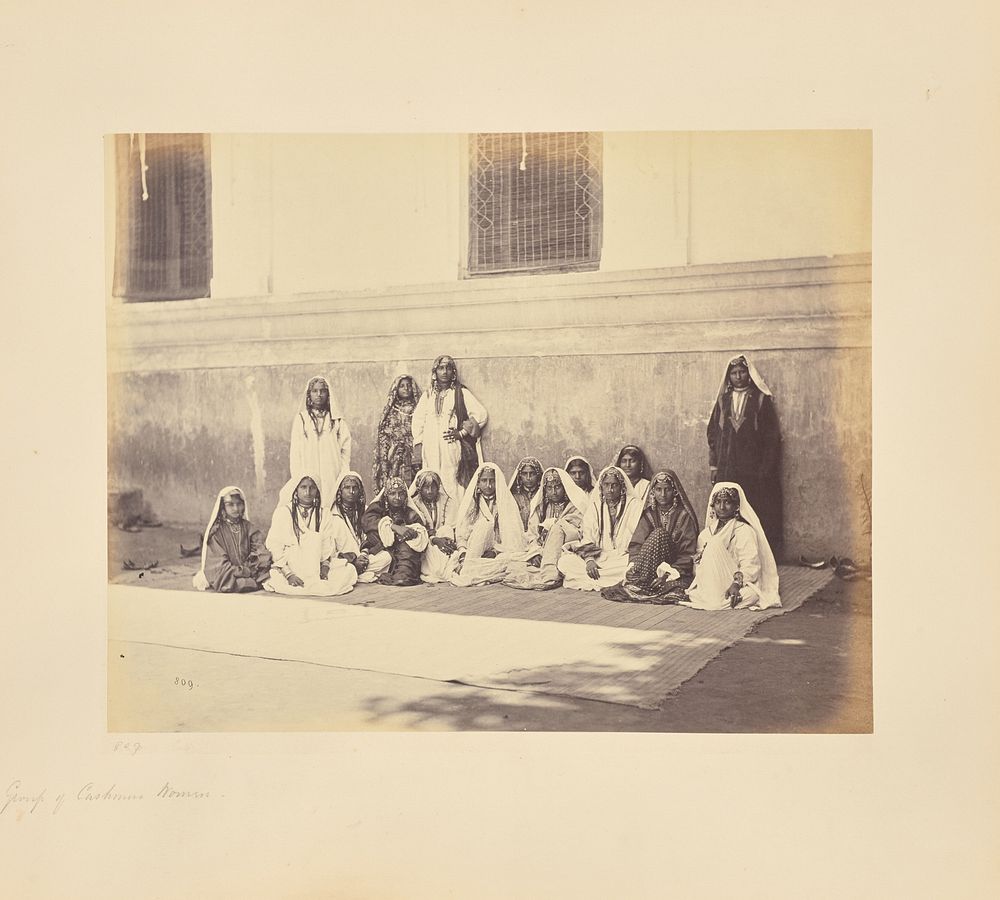 Srinuggur; A Group of Kashmir Females by Samuel Bourne