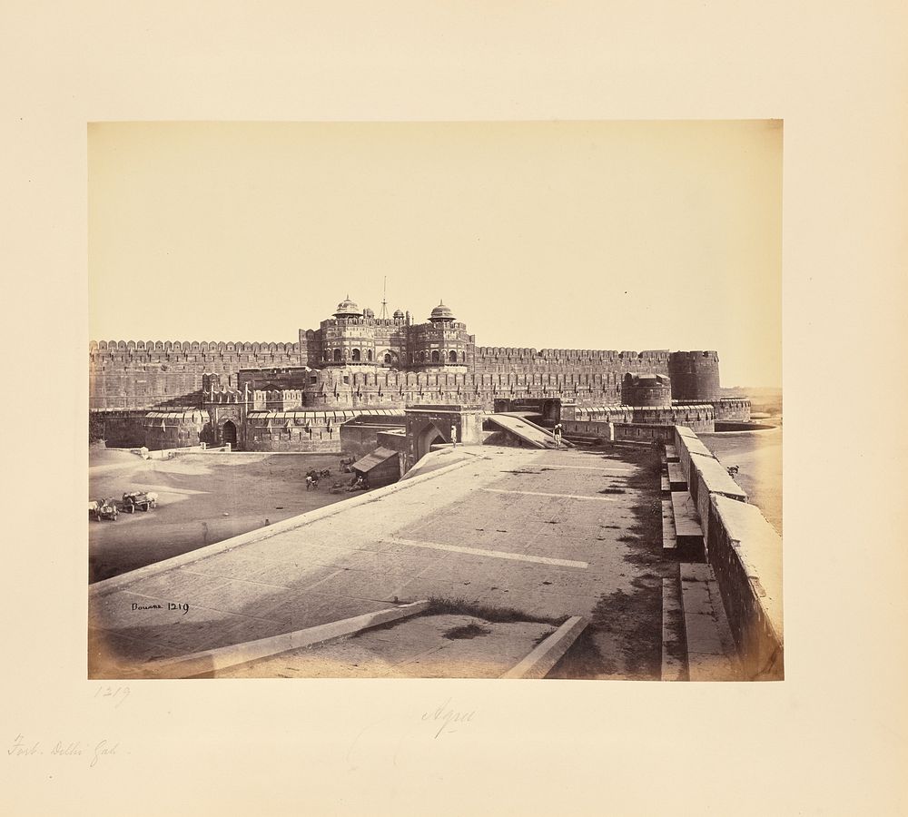 Agra; The Fort, Delhi Gate by Samuel Bourne