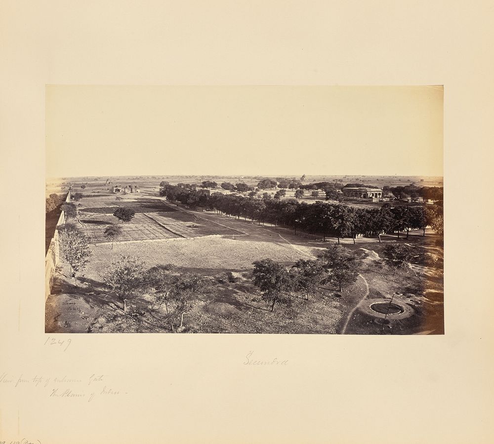 Secundra; Extensive View from the Top of the Entrance Gate, Imparting a Good Idea of the "Plains of India" by Samuel Bourne