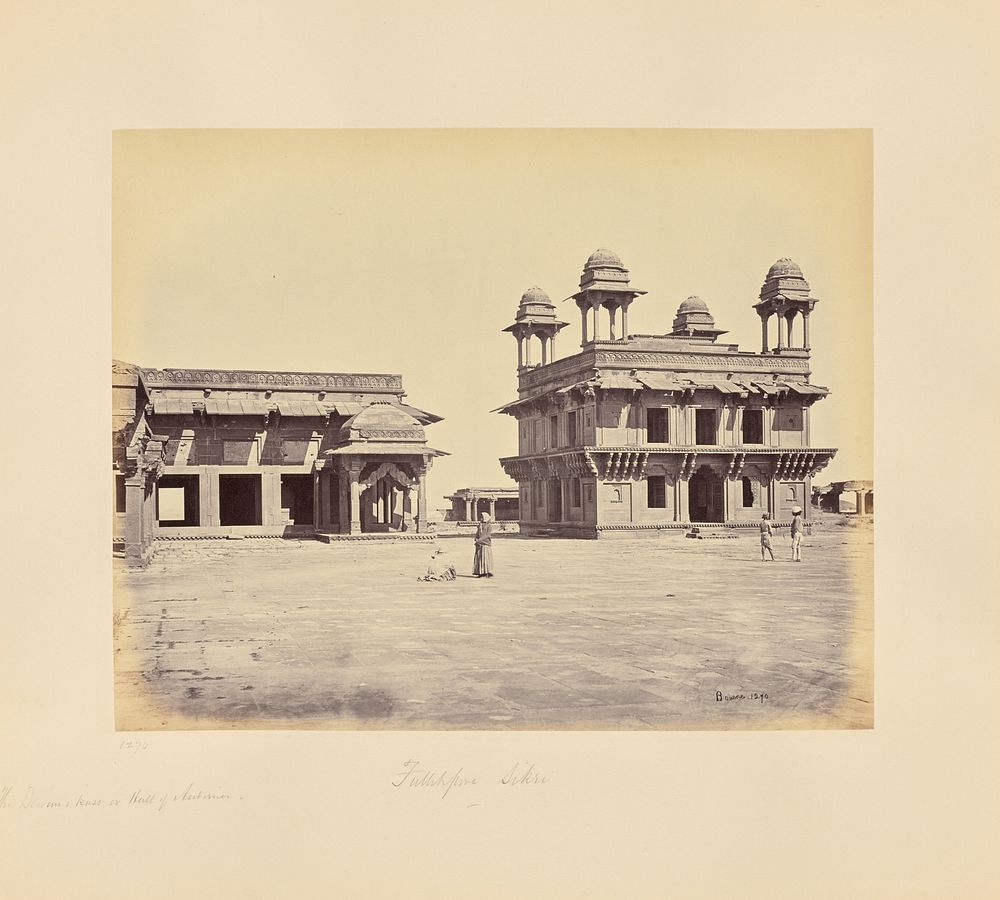 Futtypore Sikri; The Diwan-i-Kass, or Hall of Audience by Samuel Bourne