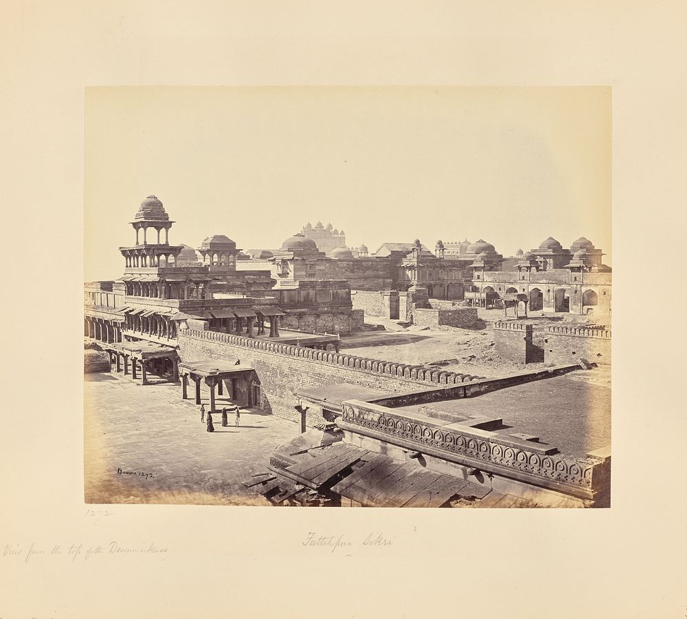 Futtypore Sikri; View of the Ruins from the Top of the Dewan-i-Kass by Samuel Bourne