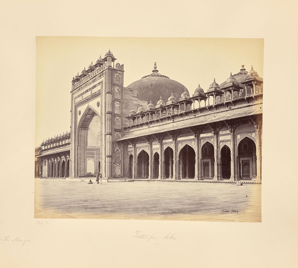 Futtypore Sikri; The Mosque on the Western Side of the Quadrangle by Samuel Bourne
