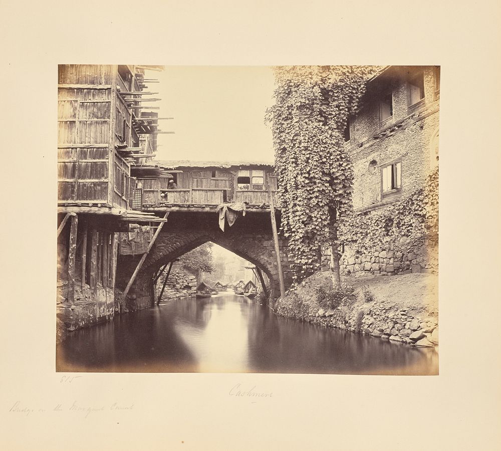 Srinuggur; A Bridge on the Marqual Canal by Samuel Bourne