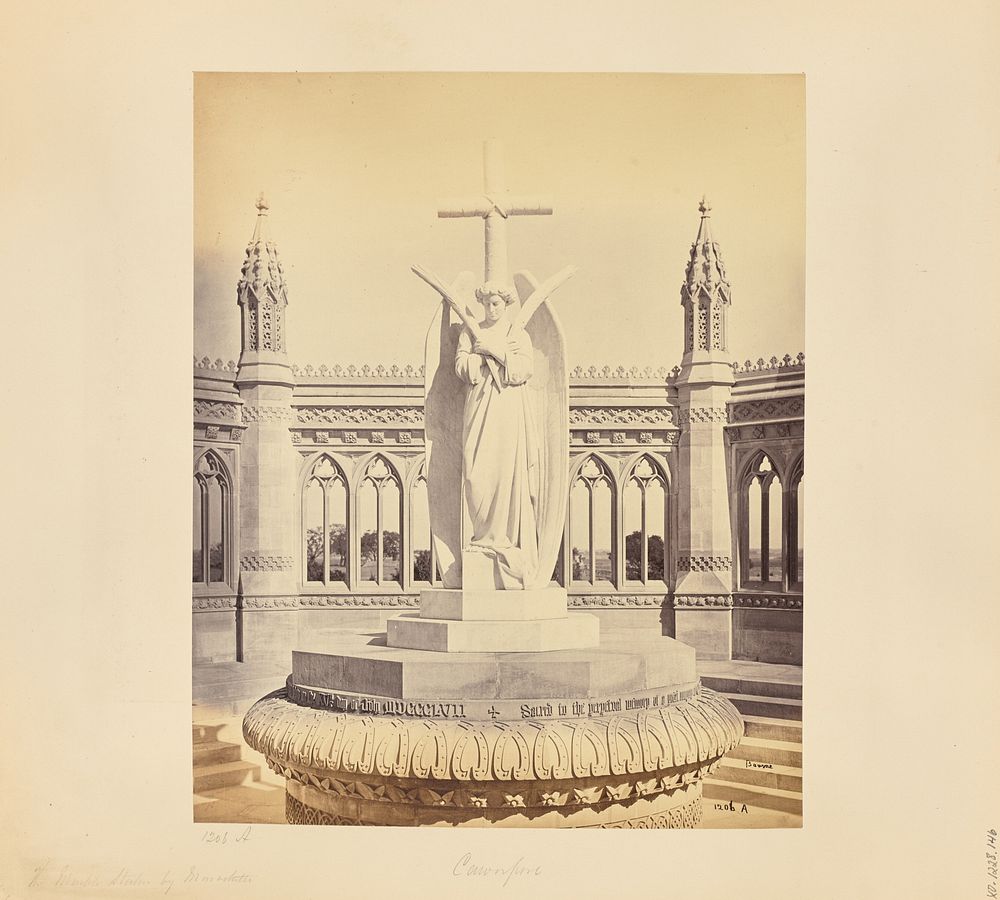 Cawnpore; The Memorial Well, the Marble Statue by Marochetti, under a Different Aspect of Light by Samuel Bourne
