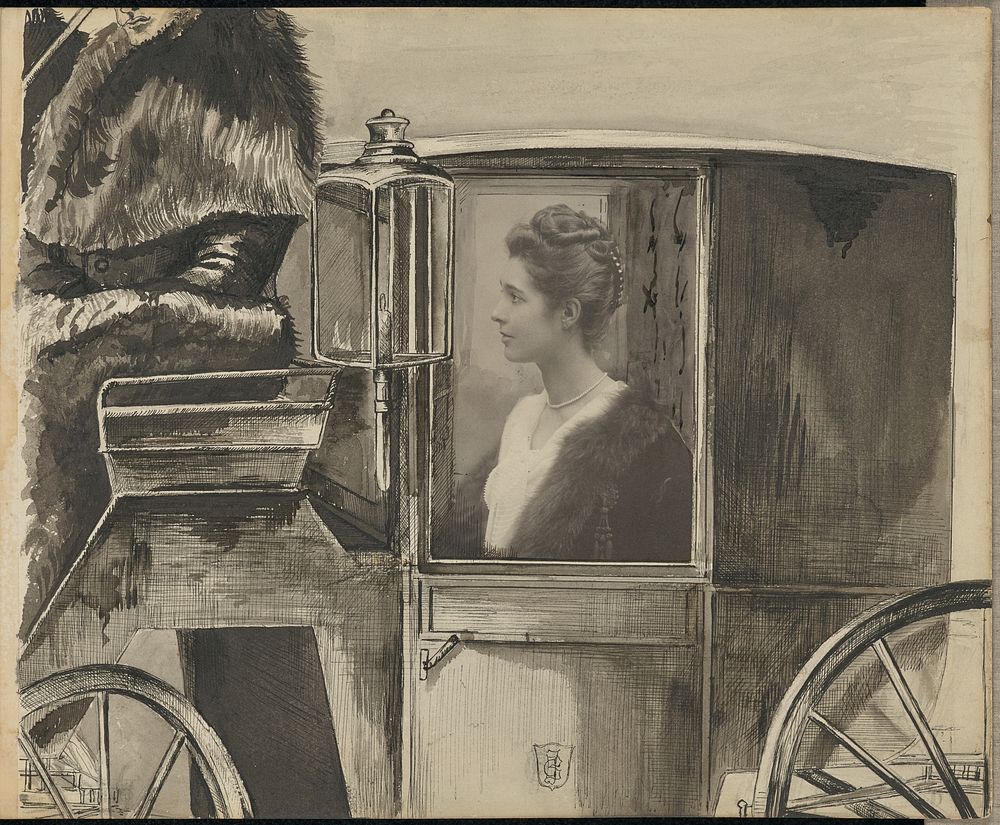 Woman in a carriage