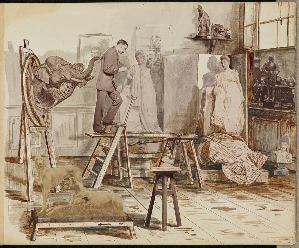 A sculptor's studio