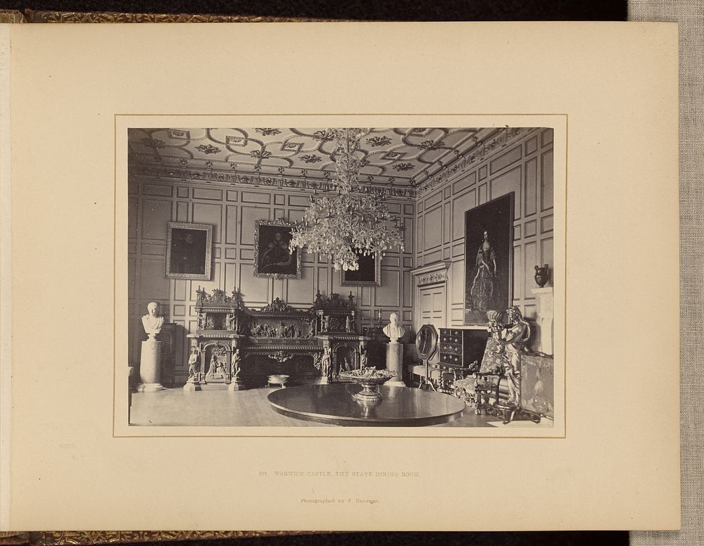 Warwick Castle, the State Dining Room by Francis Bedford