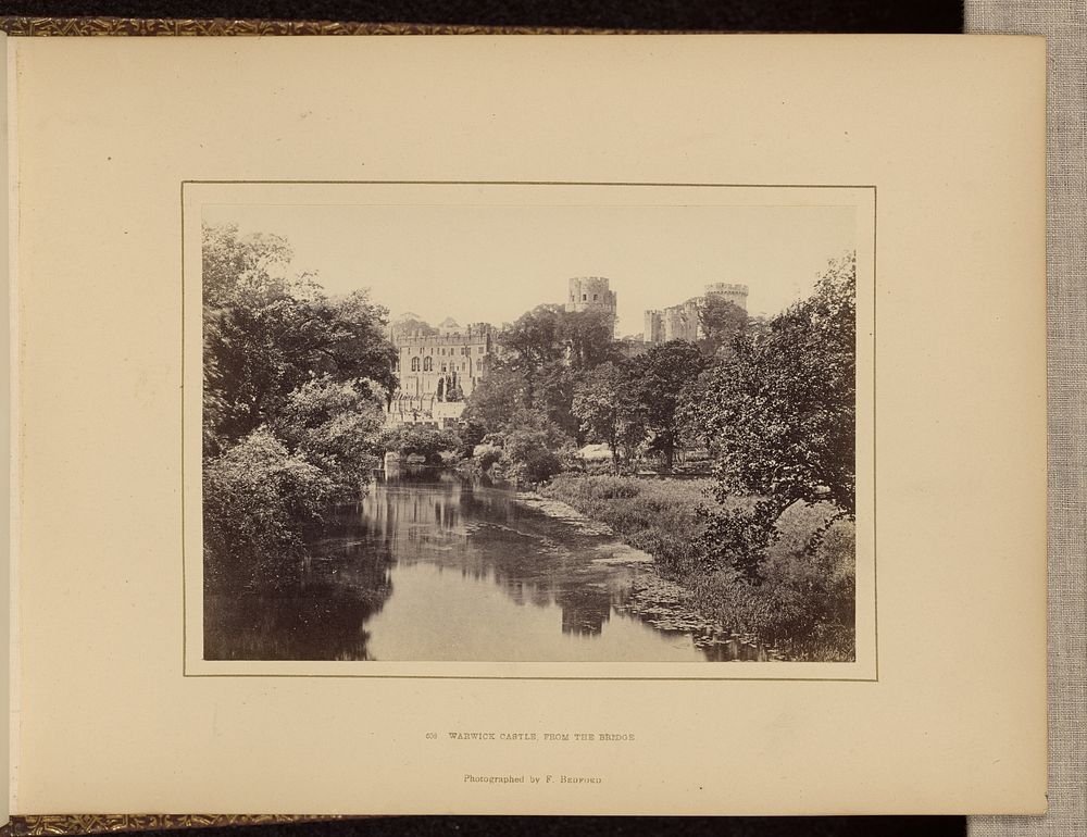 Warwick Castle, from the bridge by Francis Bedford