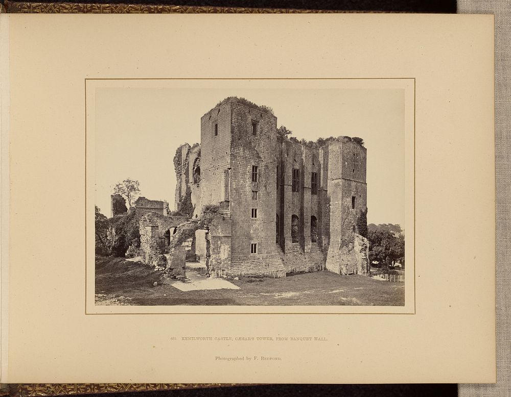 Kenilworth Castle, Caesar's Tower from the Banquet Hall by Francis Bedford