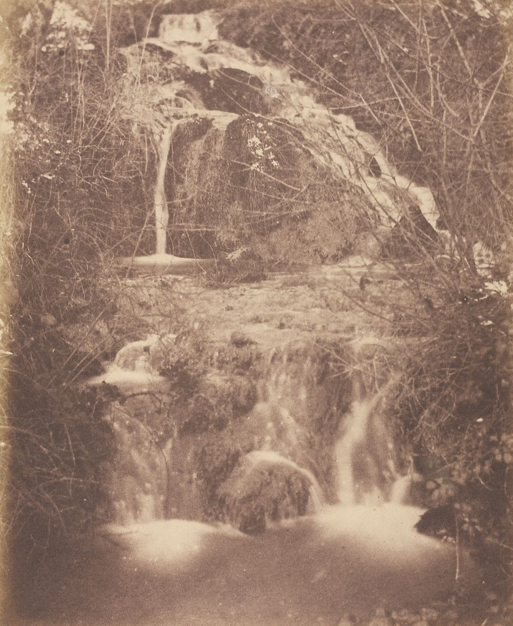 Landscape with Waterfall by Louis Désiré Blanquart Evrard
