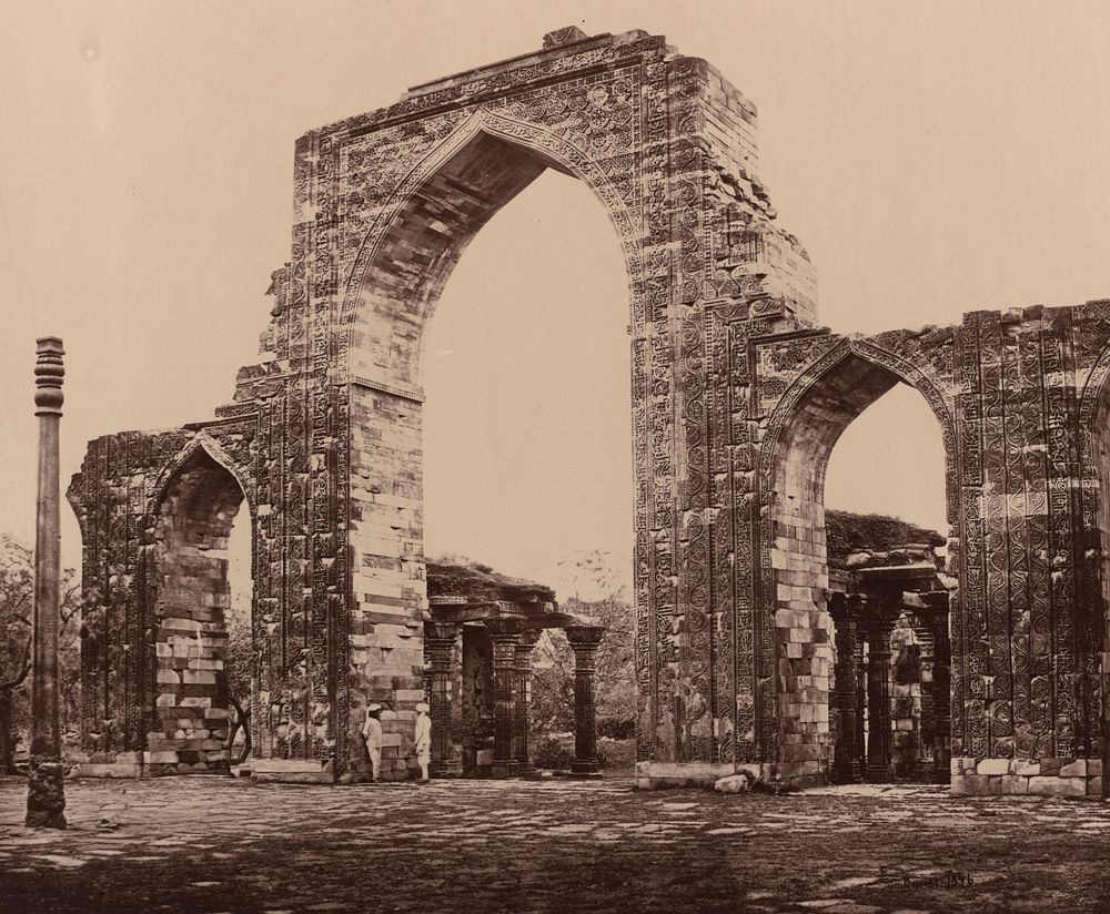 The Great Arch and Iron Pillar by Samuel Bourne