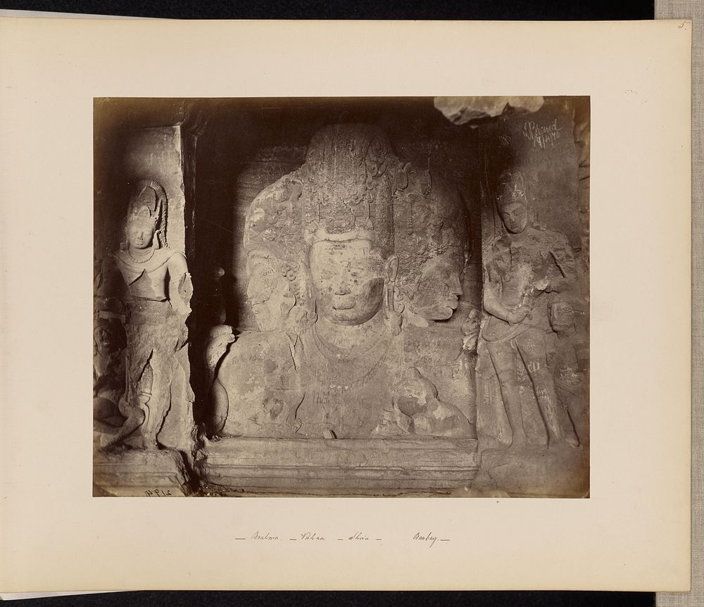 Bombay; Cave at Elephanta by Samuel Bourne