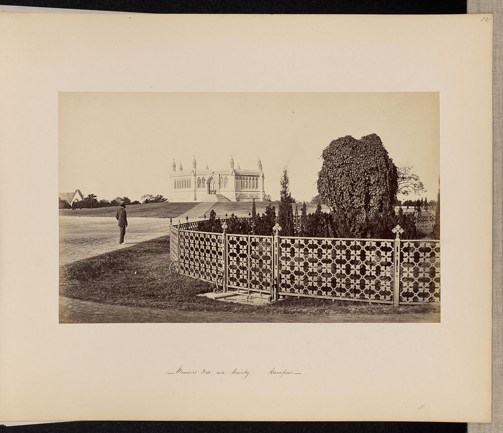 Cawnpore; The Memorial Well from the South, Embracing the Large Elephant Creeper by Samuel Bourne