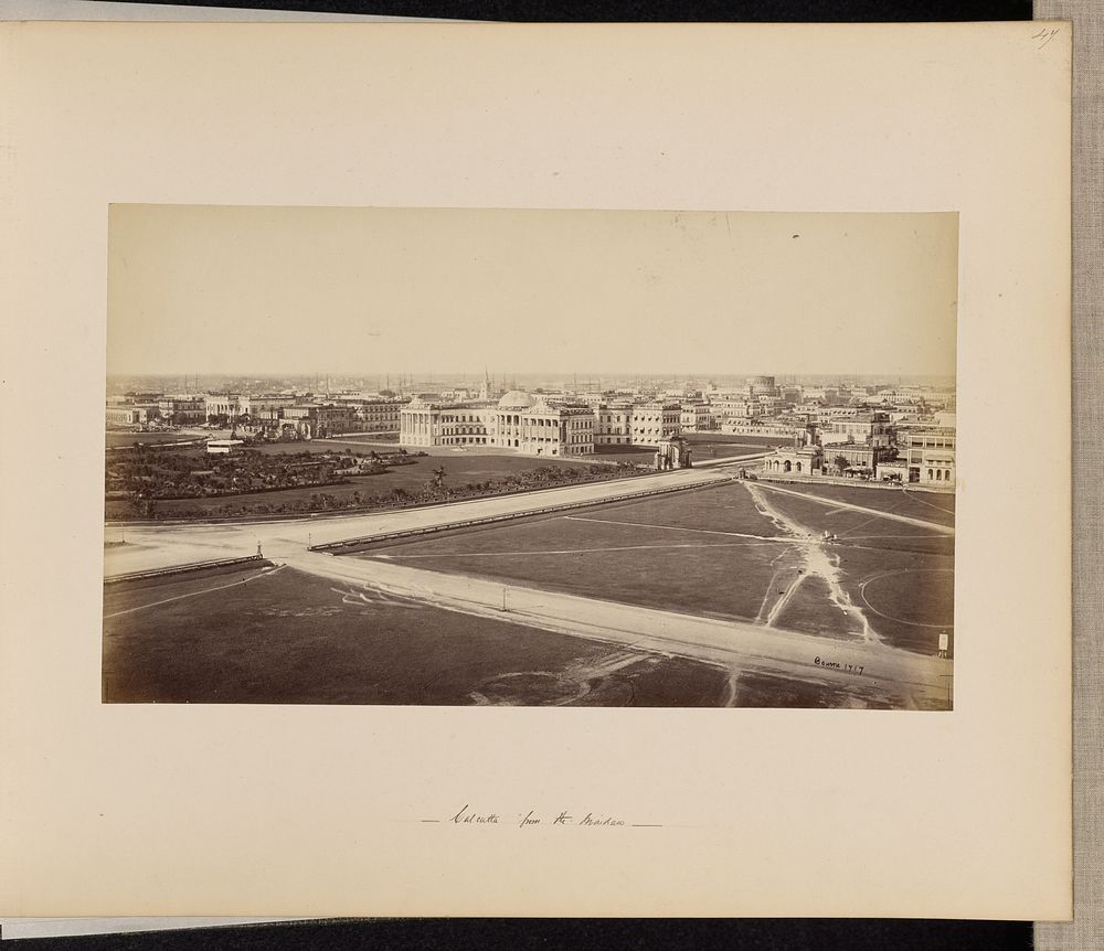 Panoramic View of Calcutta, from the Ochterlony Monument. P. III. by Samuel Bourne