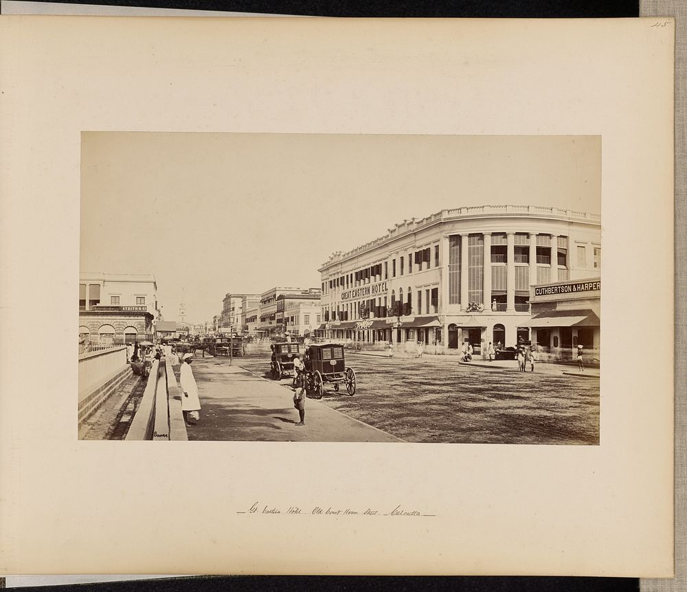 Calcutta; The Great Eastern Hotel, and Old Court House Street by Samuel Bourne