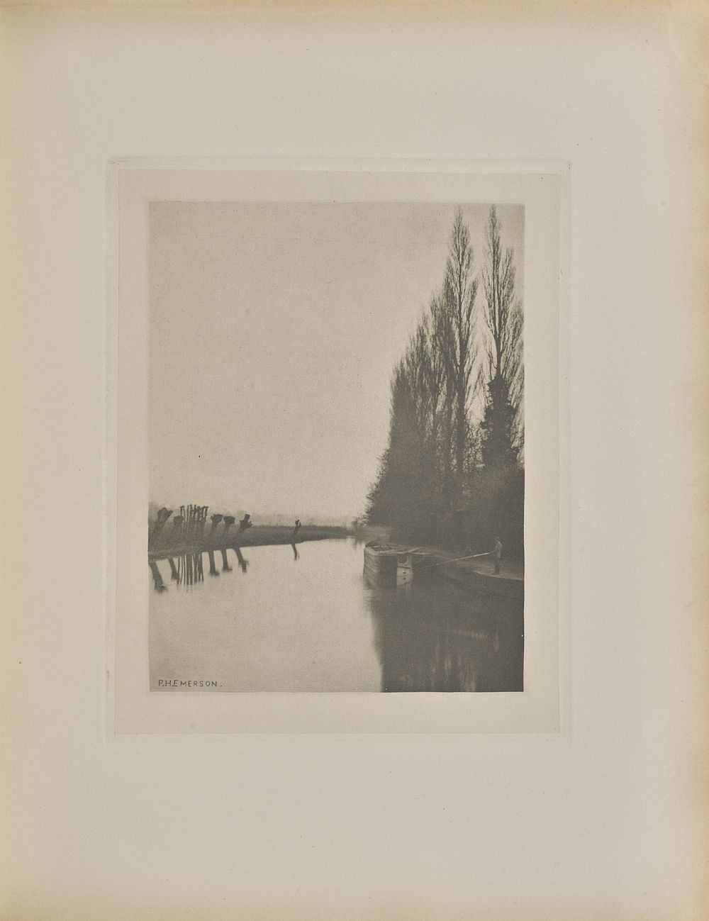 Poplars and Pollards on the Lea, Near Broxbourne by Peter Henry Emerson
