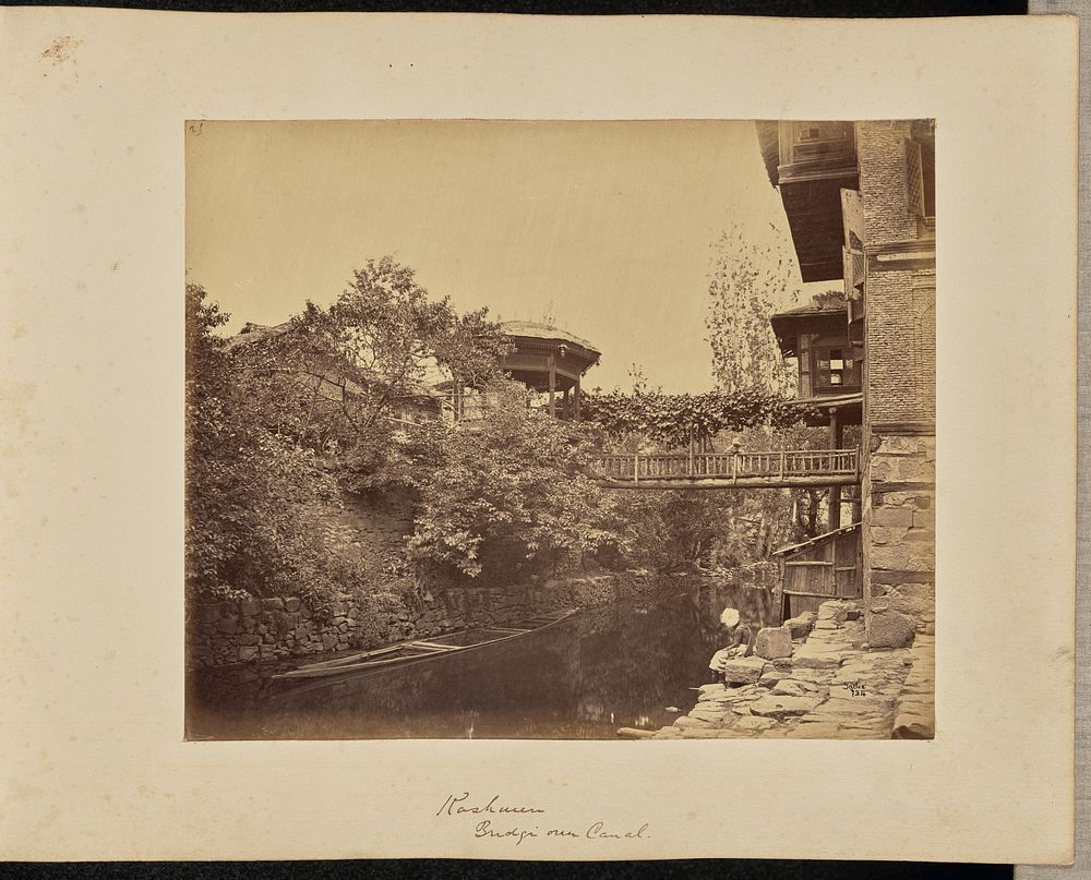 Kashmer. Bridge over Canal by John Edward Saché