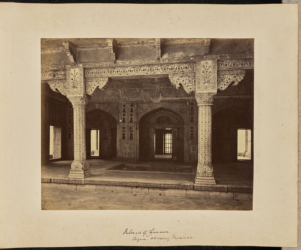 Interior of Zenana. Agra. Showing Mosaics by John Edward Saché