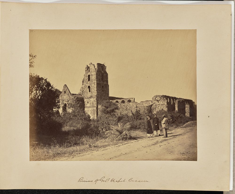 Ruins of Government Chapel. Bassein by John Edward Saché