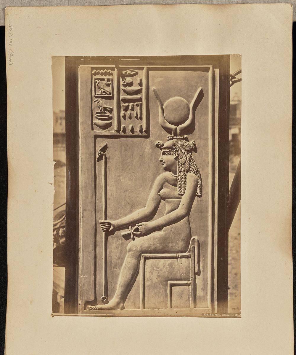 Bas-relief. Déesse Isis (Égypte) by Félix Bonfils