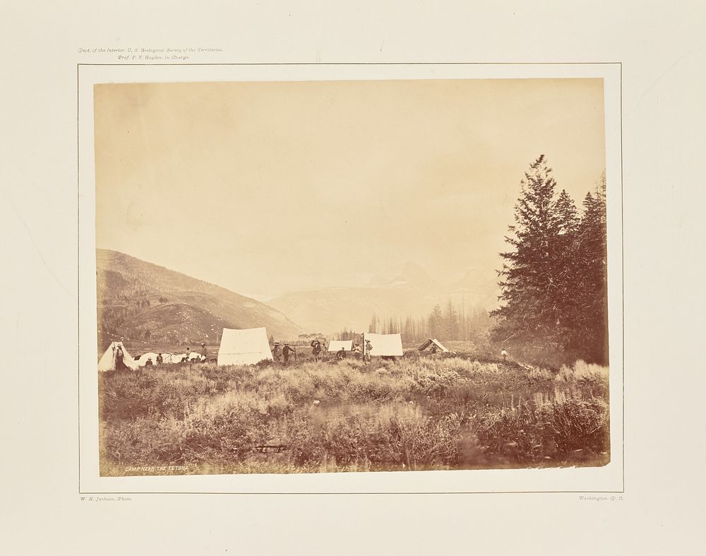 Camp at the Mouth of Téton Cañon by William Henry Jackson